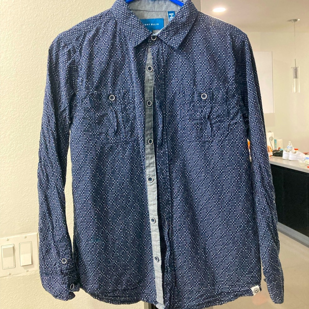 PERRY ELLIS BOY LONG SLEEVE SHIRT 100% cotton